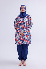 SX Full Cover Plus Size Swimwear Set Navy Blue