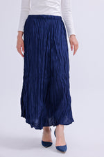 AYZ Sawyer Wrinkle Skirt Navy Blue