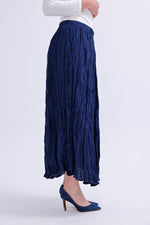 AYZ Sawyer Wrinkle Skirt Navy Blue
