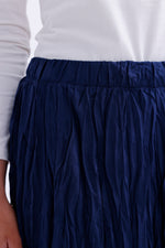 AYZ Sawyer Wrinkle Skirt Navy Blue