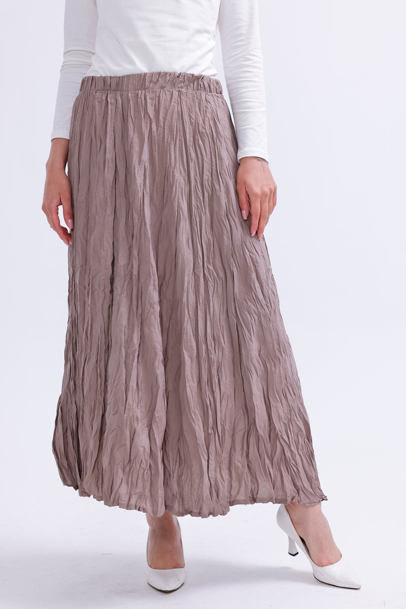 AYZ Sawyer Wrinkle Skirt Mink