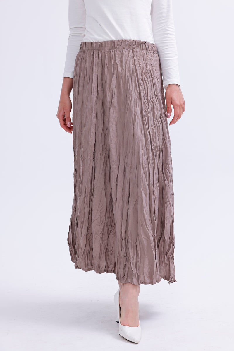 AYZ Sawyer Wrinkle Skirt Mink