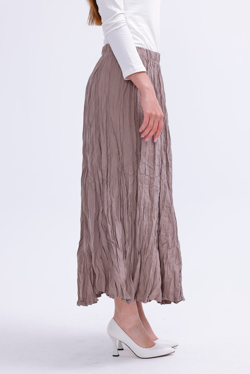 AYZ Sawyer Wrinkle Skirt Mink