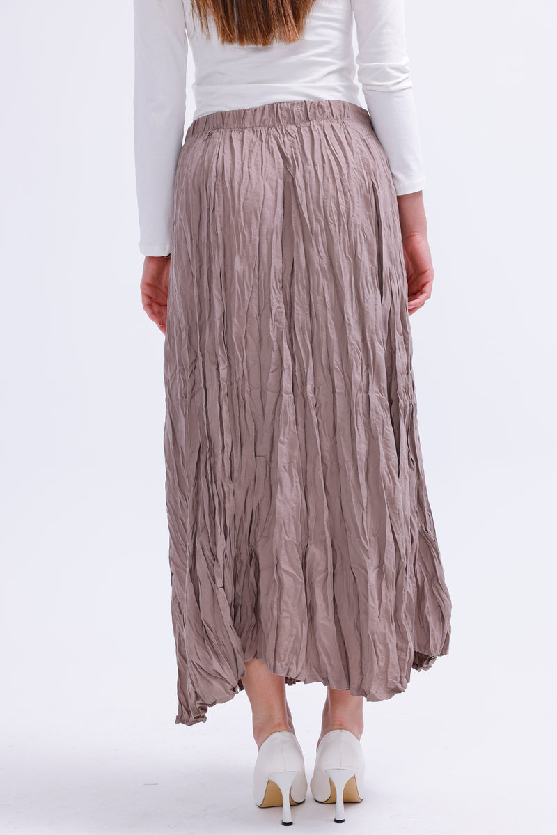 AYZ Sawyer Wrinkle Skirt Mink