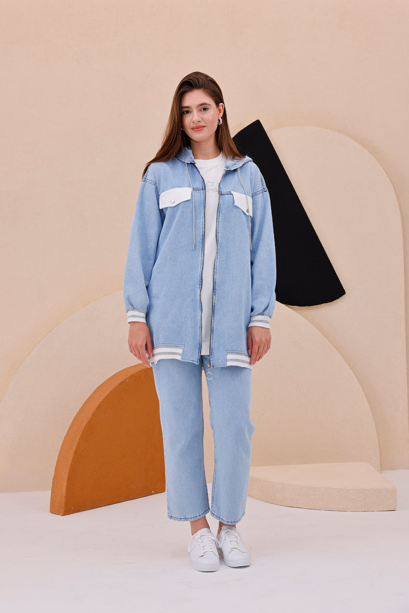 AYZ Rachel 3 Pc Denim Set Blue