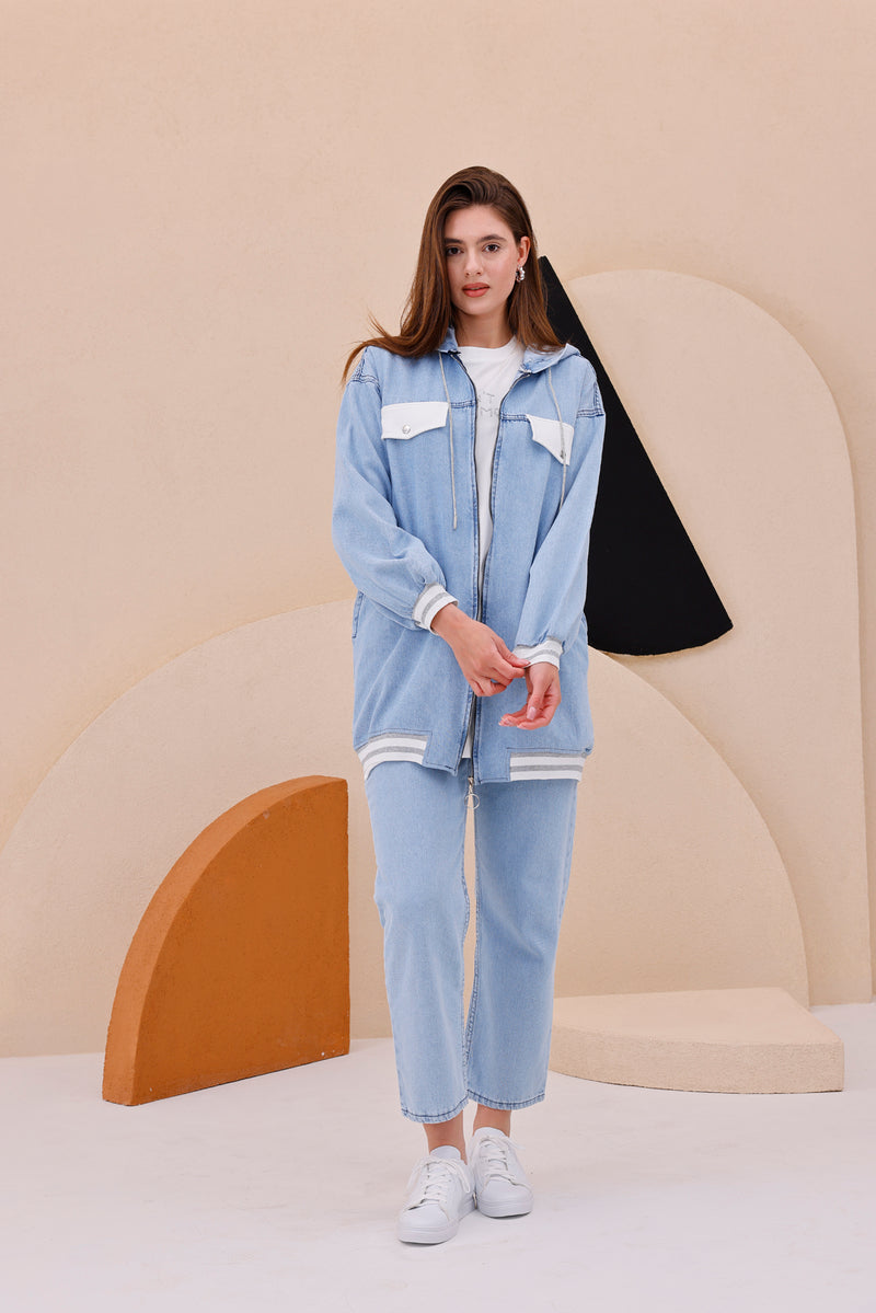 AYZ Rachel 3 Pc Denim Set Blue
