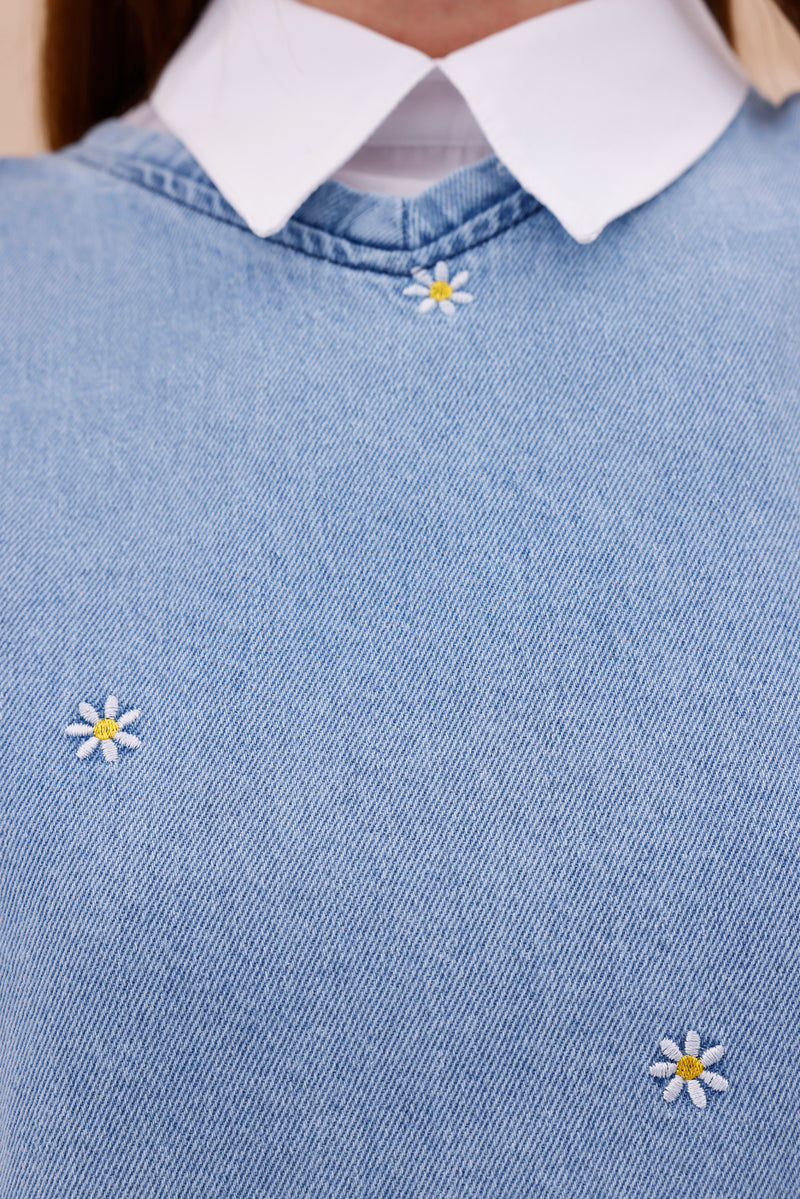 AYZ Nyla 3 Pc Denim Set Blue