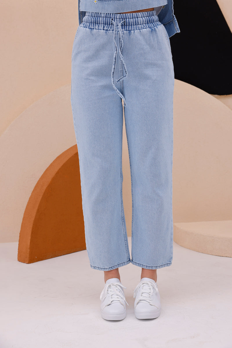 AYZ Nyla 3 Pc Denim Set Blue