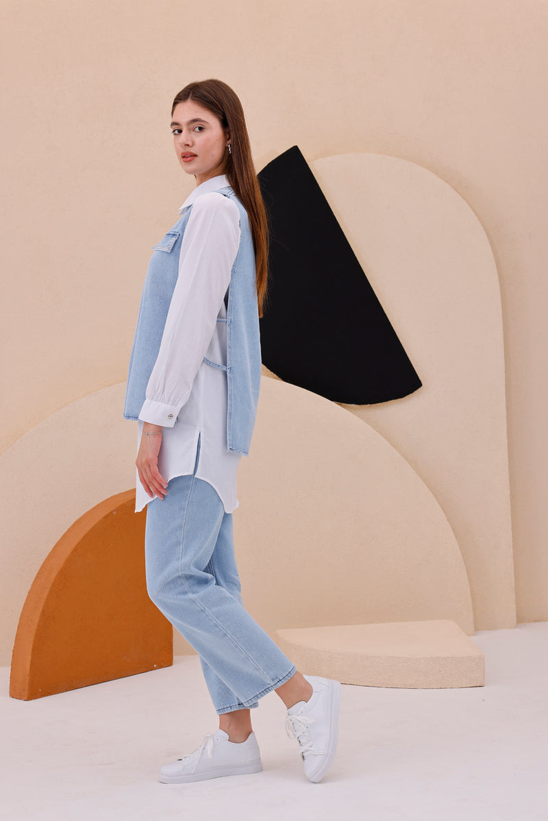 AYZ Lola 3 Pc Denim Set Blue