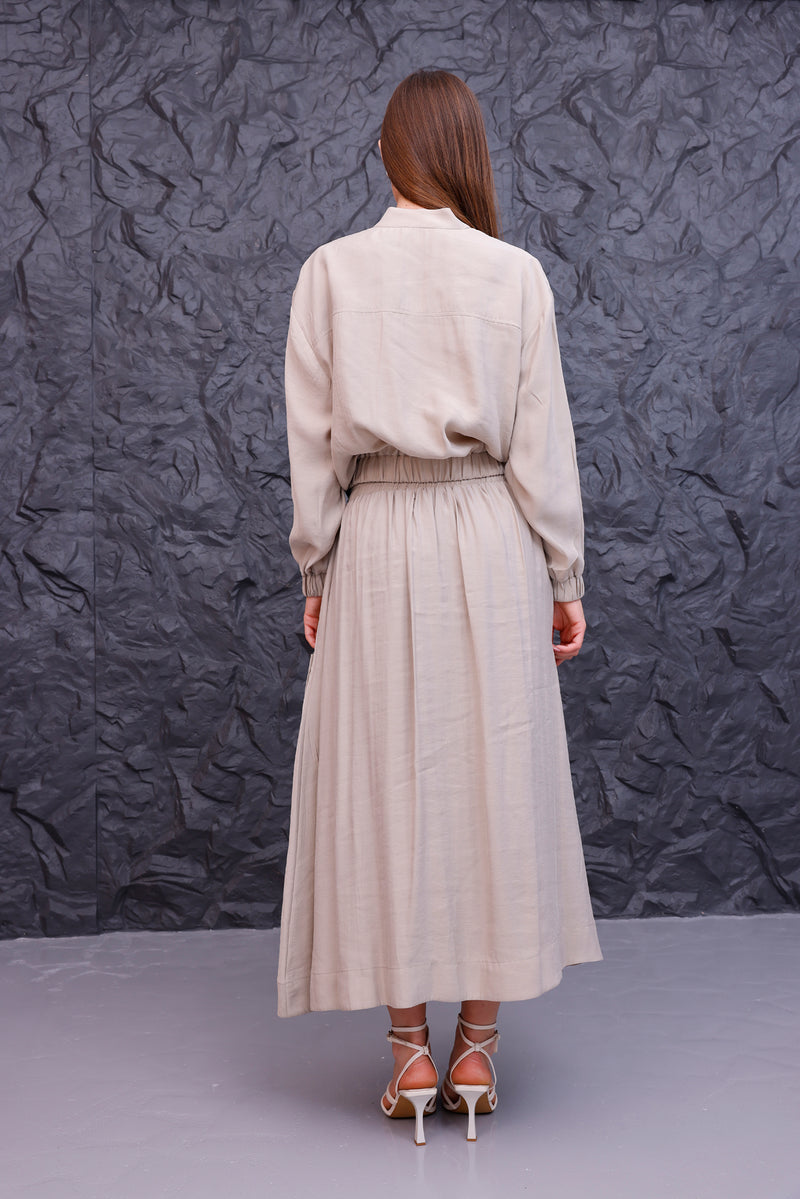 CLND Dilruba Skirt Set Beige
