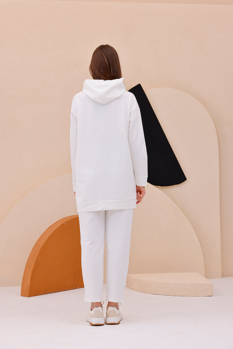 SCL Striped Shoulder Tracksuit Ecru