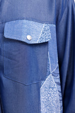 AYZ Elaina Soft Denim Set Navy Blue