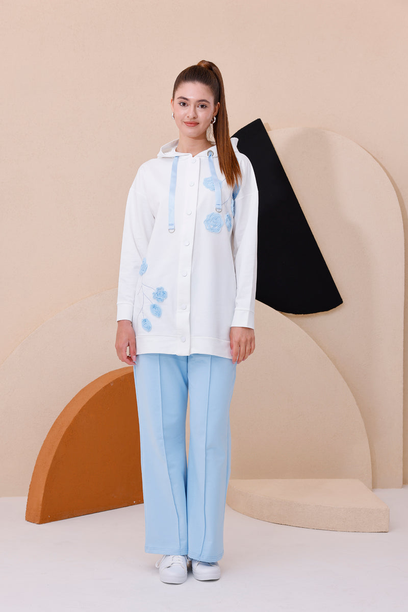 SCL Flowers Tracksuit Blue