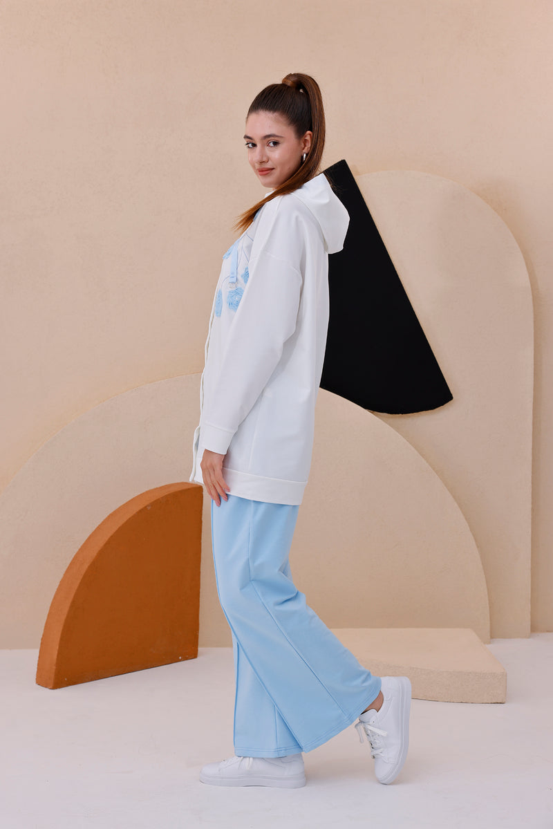 SCL Flowers Tracksuit Blue