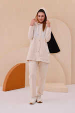 SCL Striped Shoulder Tracksuit Beige