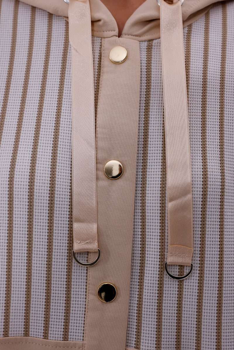 SCL Striped Shoulder Tracksuit Beige