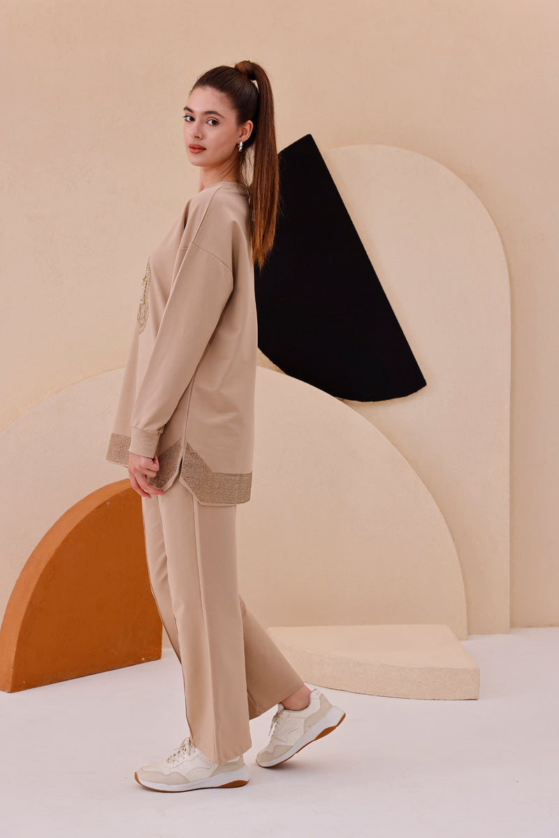 SCL V Stones Tracksuit Camel