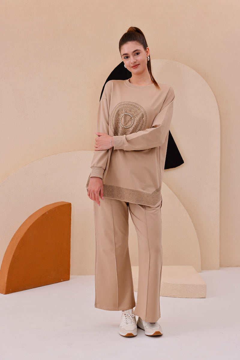 SCL V Stones Tracksuit Camel