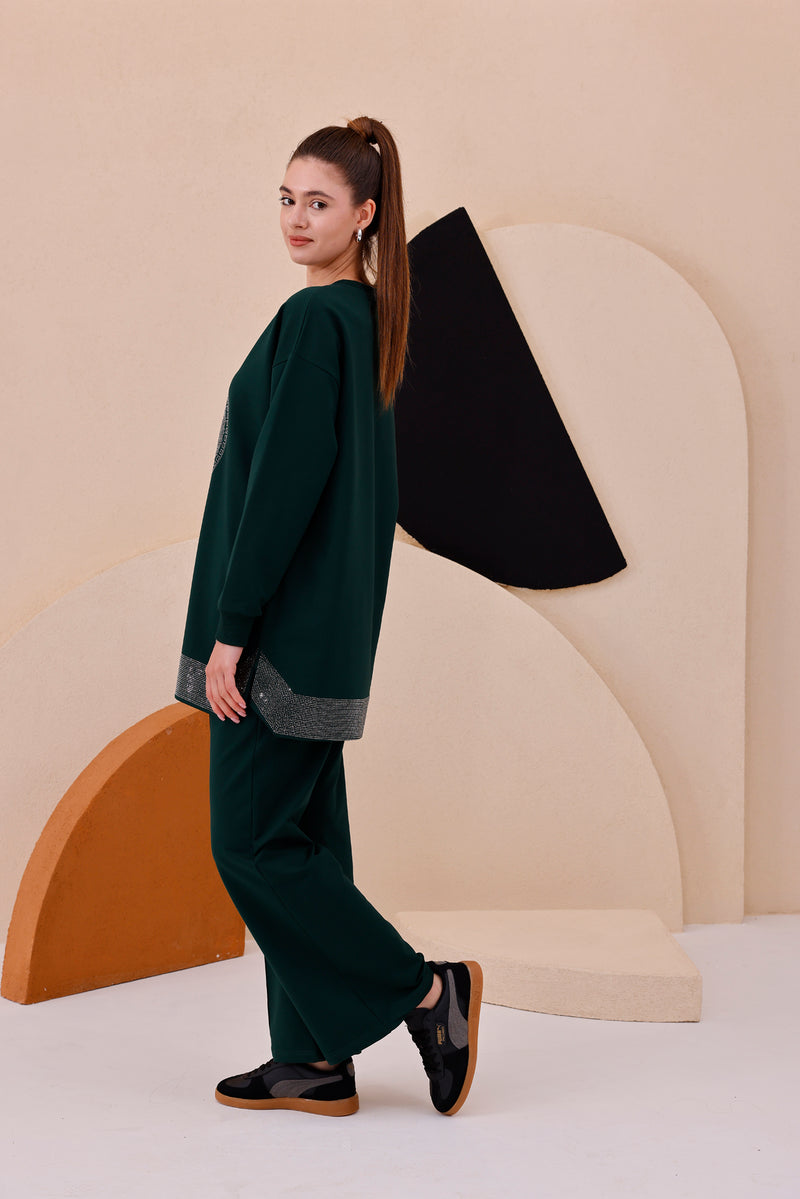 SCL V Stones Tracksuit Green