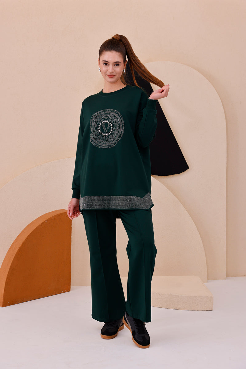 SCL V Stones Tracksuit Green