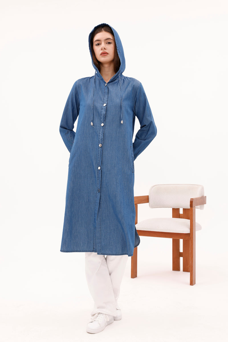 BRT Soft Denim Cape Dark Blue