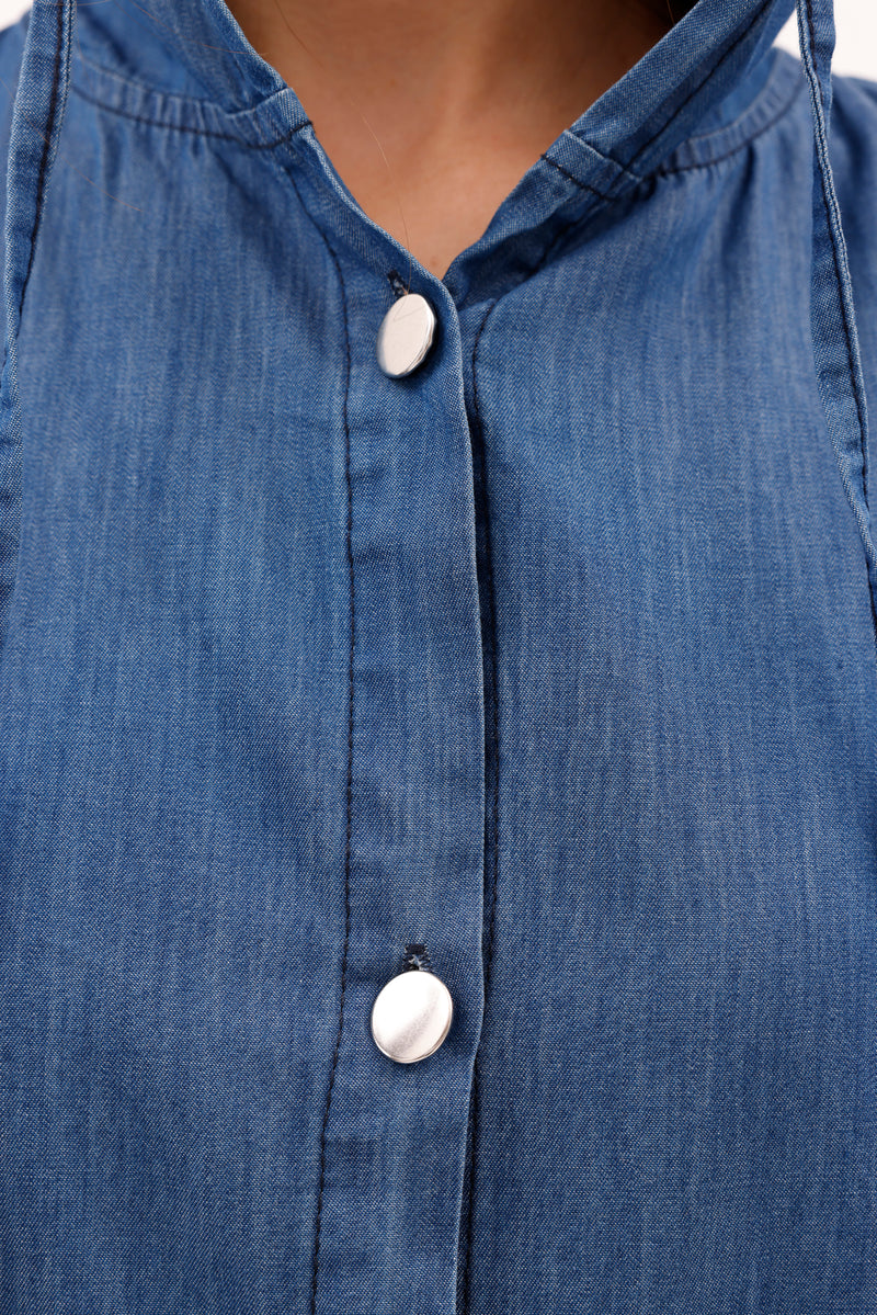 BRT Soft Denim Cape Dark Blue