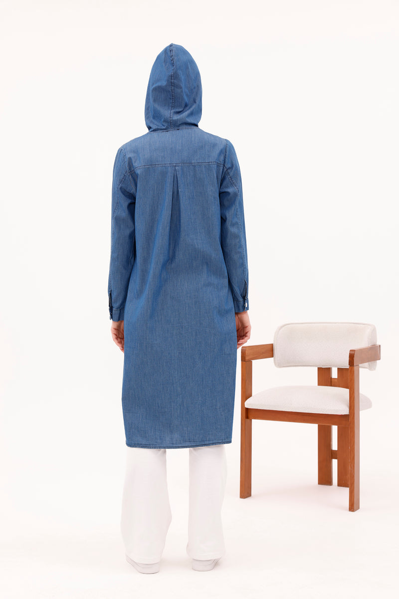 BRT Soft Denim Cape Dark Blue