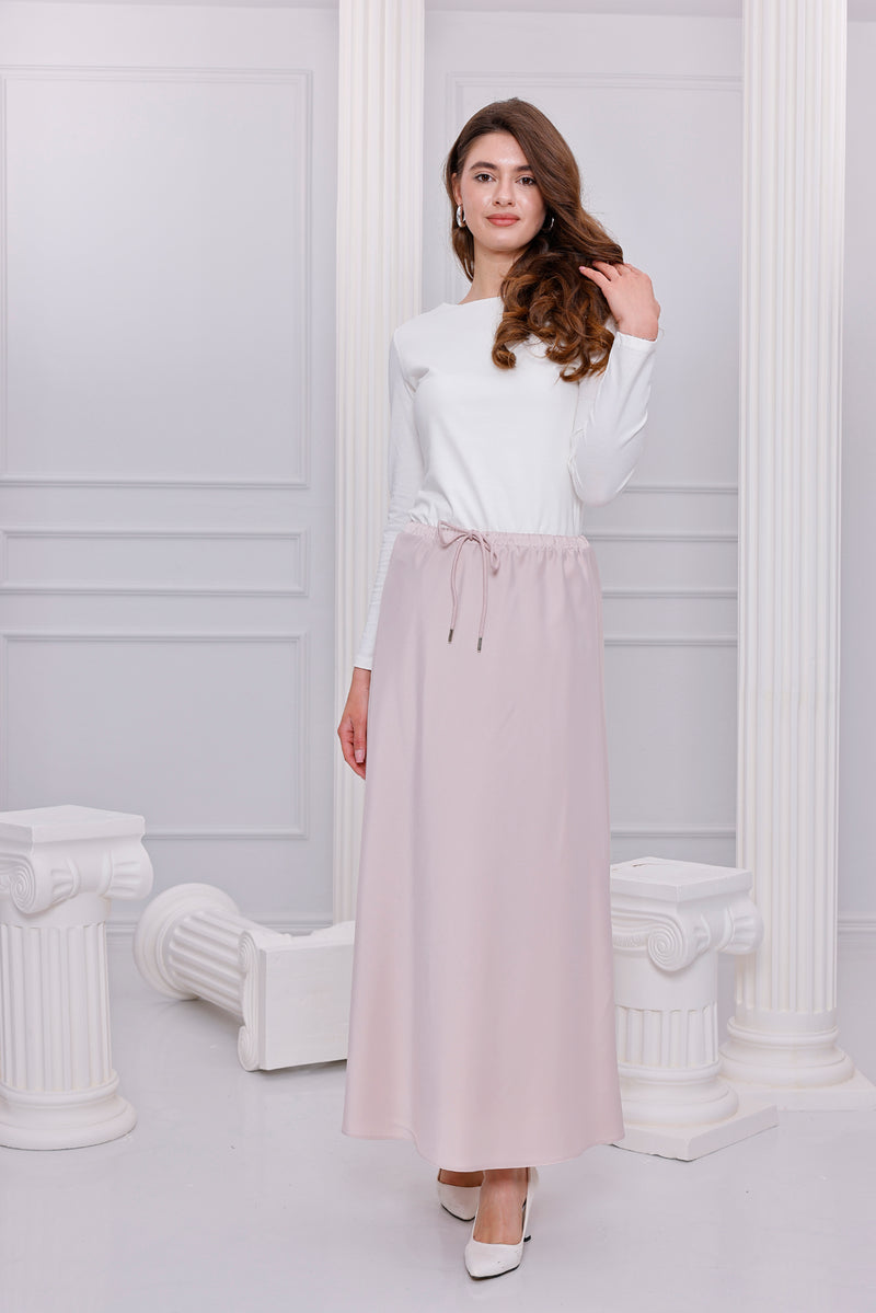 SZ Luna Saten Skirt Beige