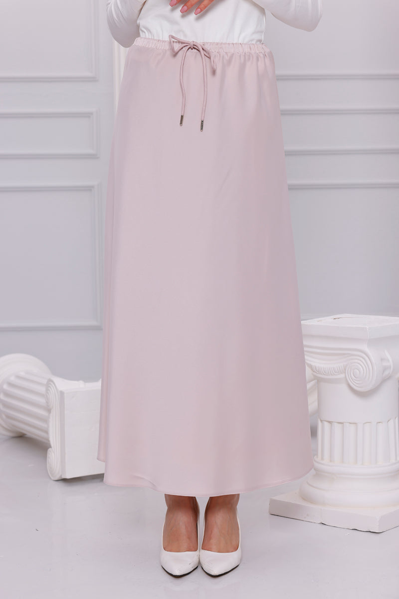 SZ Luna Saten Skirt Beige