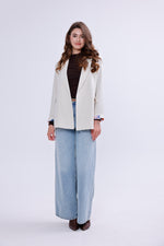 AYZ Evie Printed Linen Jacket Stone