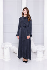 ETC Adelina Qupra Silk Long Jacket Anthracite