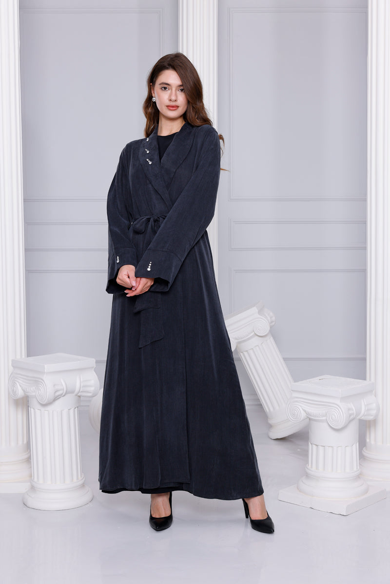 ETC Adelina Qupra Silk Long Jacket Anthracite