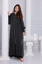 ETC Qupra Silk Zipzup Abaya Khaki