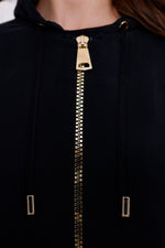 ETC Qupra Silk Hoodied Abaya Black