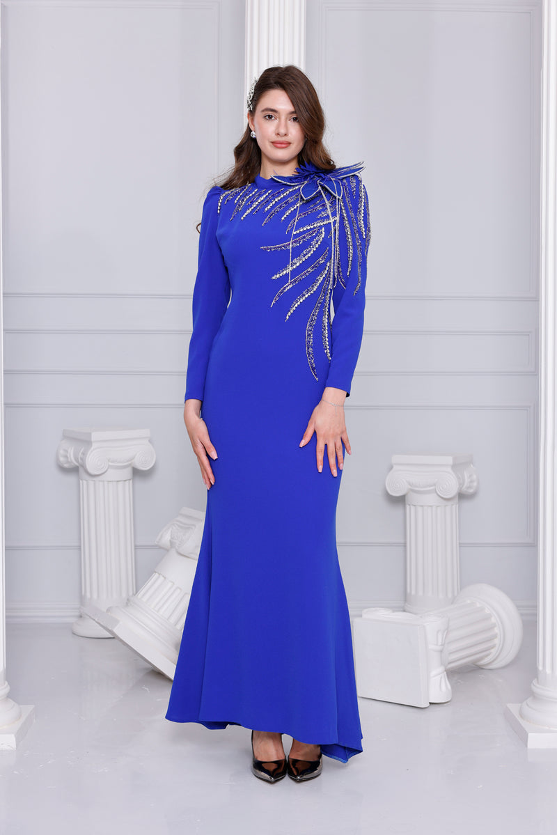 IPC Freya Special Occasion Dress Sax Blue