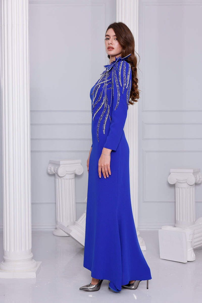 IPC Freya Special Occasion Dress Sax Blue