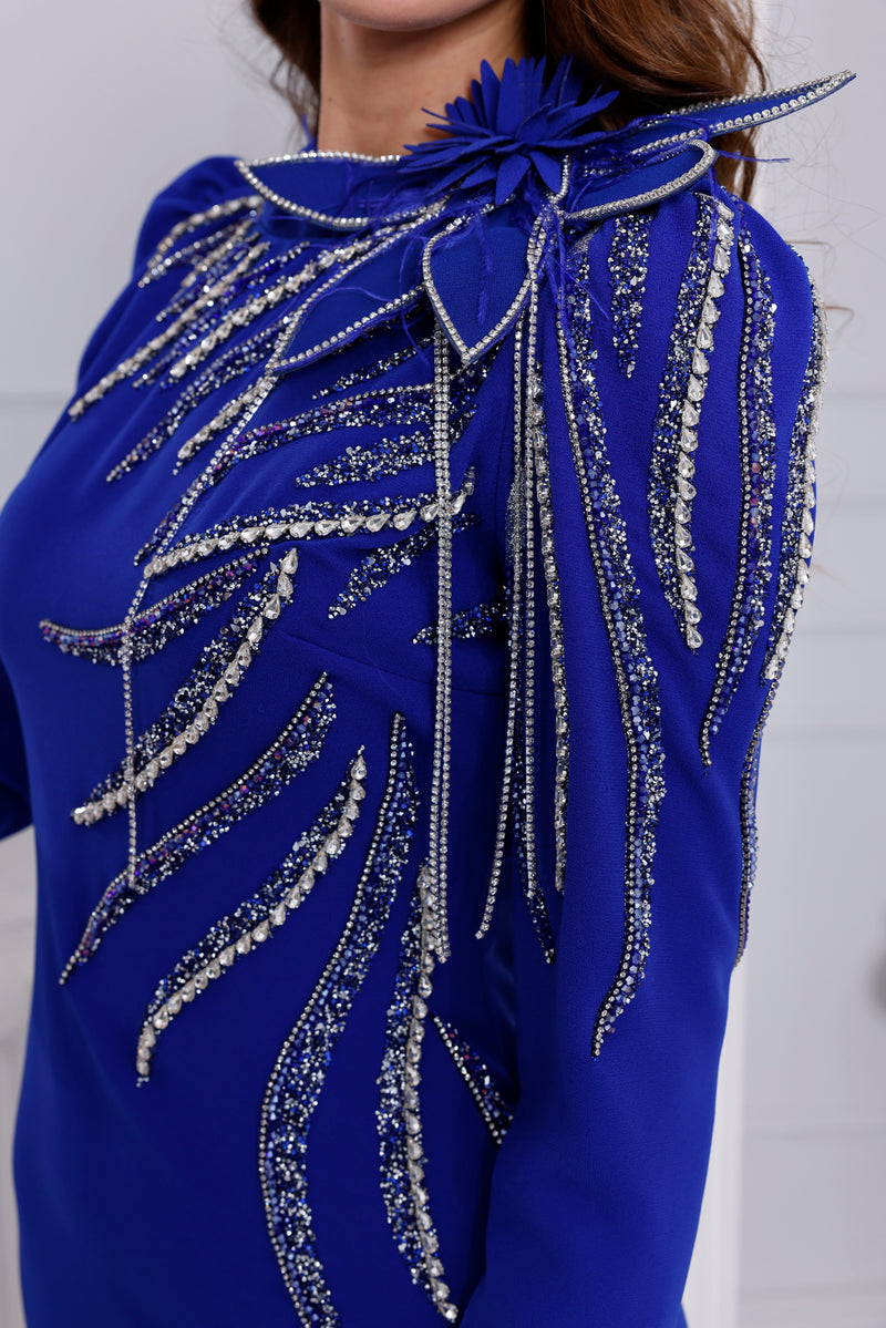 IPC Freya Special Occasion Dress Sax Blue