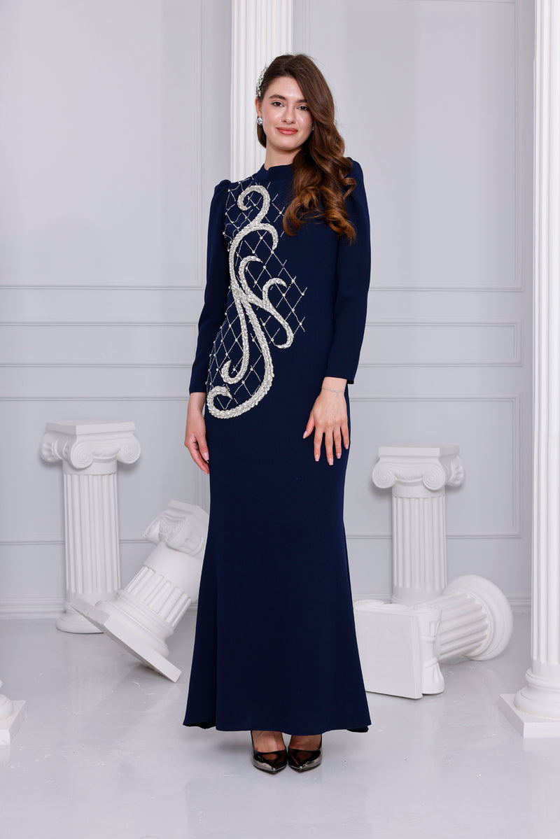 IPC Seren Special Occasion Dress Navy Blue