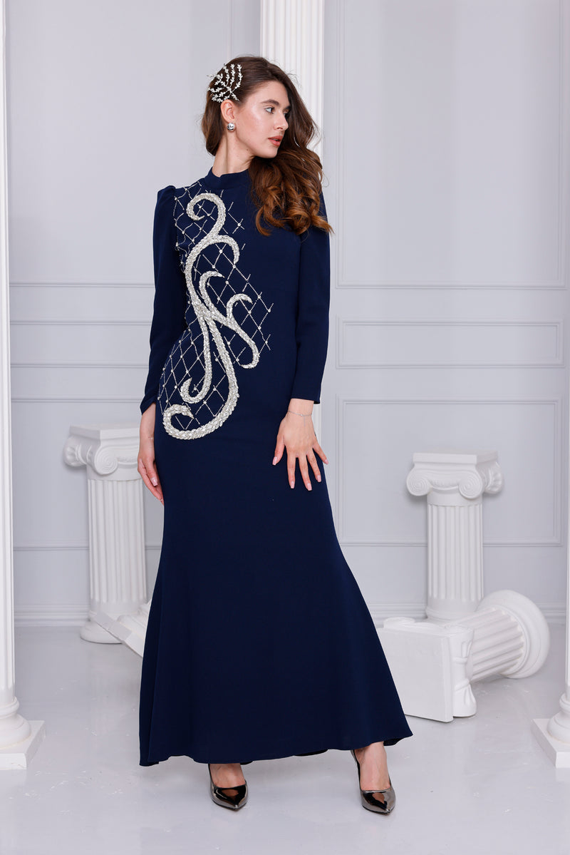 IPC Seren Special Occasion Dress Navy Blue