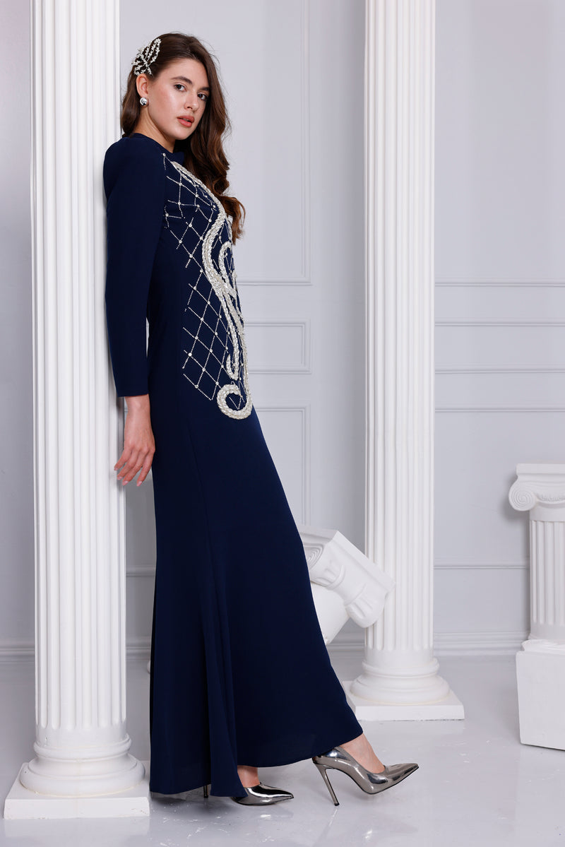 IPC Seren Special Occasion Dress Navy Blue