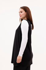 F&G Sleeveless Chiffon Front Inner Black