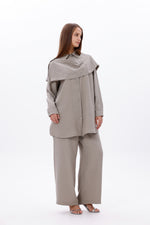 F&G Shoulder Shawl Set Khaki