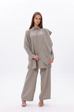 F&G Shoulder Shawl Set Khaki