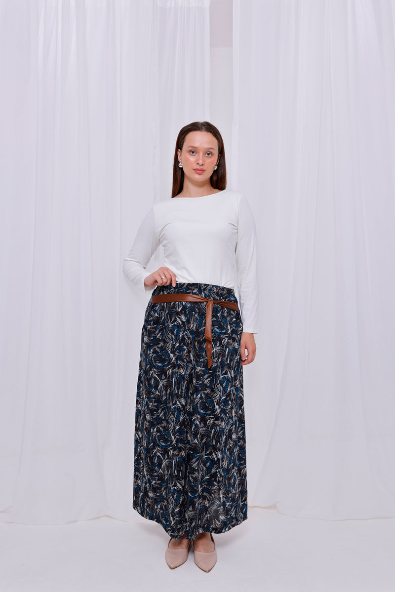 UG Printed Daily Skirt Navy Blue
