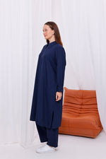 SR Selma Long Tunic Set Navy Blue