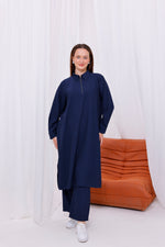 SR Selma Long Tunic Set Navy Blue