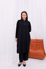 SR Selma Long Tunic Set Black