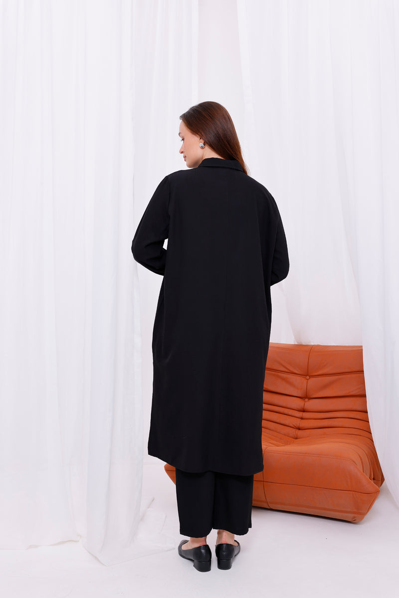 SR Selma Long Tunic Set Black