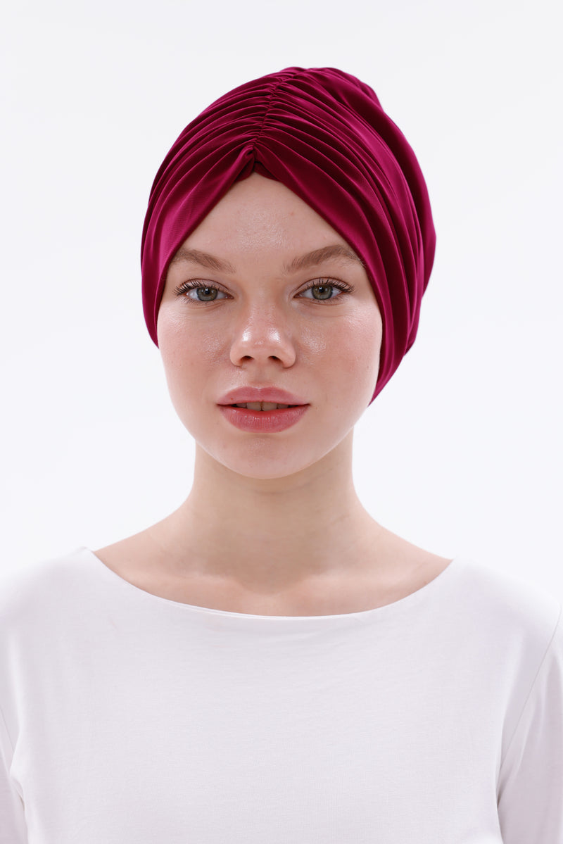 QF 1816 Handmade Turban Fuchia