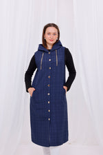 Bwst Quilted Vest Navy Blue
